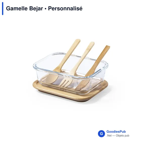 Gamelle personnalisable Bejar avec logo - Boîte à lunch en verre - Image 10