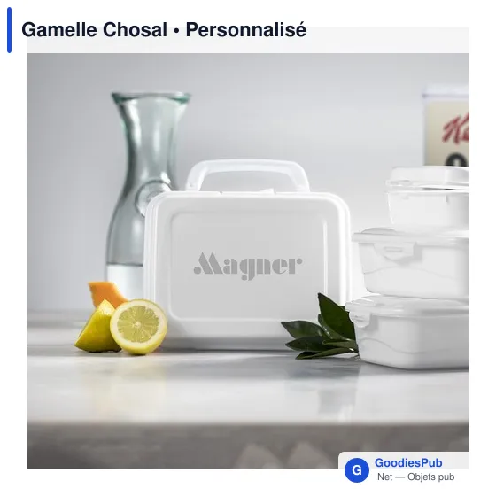 Gamelle personnalisable Chosal avec logo - Boîte à lunch 1L - Image 6