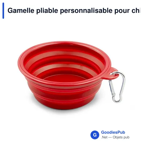Gamelle pliable personnalisable pour chien avec logo - Platora