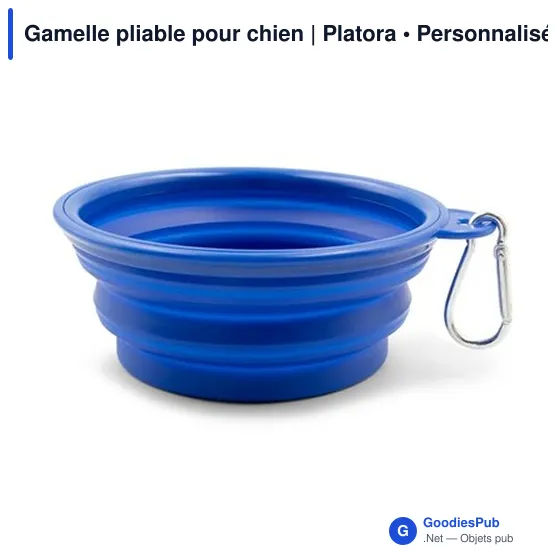 Gamelle pliable personnalisable pour chien avec logo - Platora - Image 12