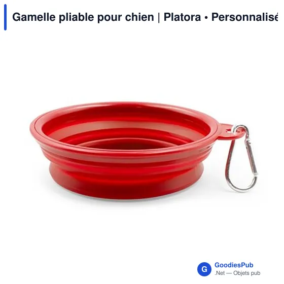 Gamelle pliable personnalisable pour chien avec logo - Platora - Image 3