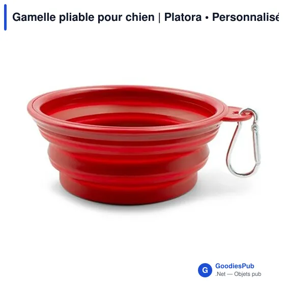Gamelle pliable personnalisable pour chien avec logo - Platora - Image 4