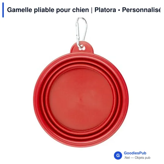 Gamelle pliable personnalisable pour chien avec logo - Platora - Image 5