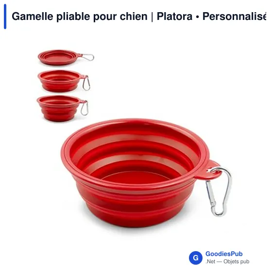 Gamelle pliable personnalisable pour chien avec logo - Platora - Image 7