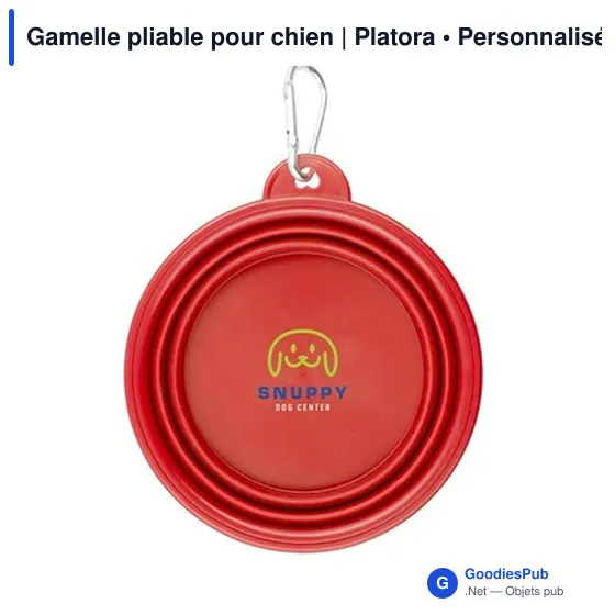 Gamelle pliable personnalisable pour chien avec logo - Platora - Image 8