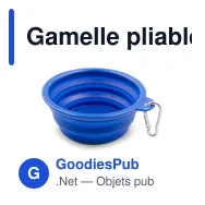 Gamelle pliable personnalisable pour chien avec logo - Platora - Miniature 9