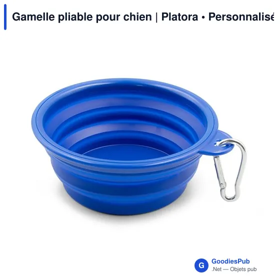 Gamelle pliable personnalisable pour chien avec logo - Platora - Image 9