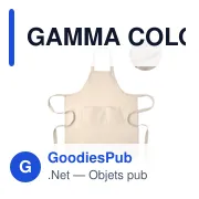 Tablier en coton bio personnalisable avec logo - GAMMA COLOUR - Miniature 1
