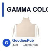 Tablier en coton bio personnalisable avec logo - GAMMA COLOUR - Miniature 2