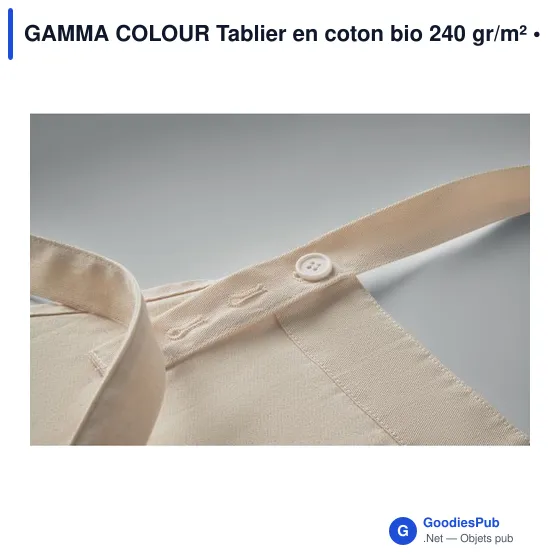 Tablier en coton bio personnalisable avec logo - GAMMA COLOUR - Image 7