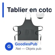 Tablier en coton bio personnalisable avec logo - GAMMA - Miniature 1