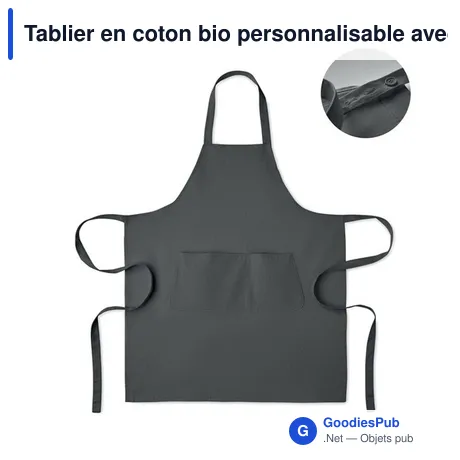 Tablier en coton bio personnalisable avec logo - GAMMA