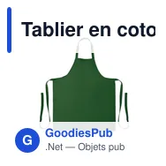 Tablier en coton bio personnalisable avec logo - GAMMA - Miniature 12