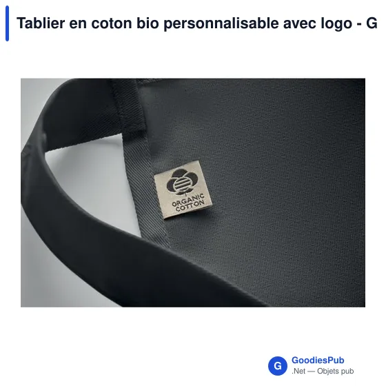 Tablier en coton bio personnalisable avec logo - GAMMA - Image 4