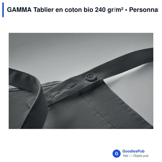 Tablier en coton bio personnalisable avec logo - GAMMA - Image 5