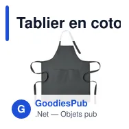 Tablier en coton bio personnalisable avec logo - GAMMA - Miniature 6