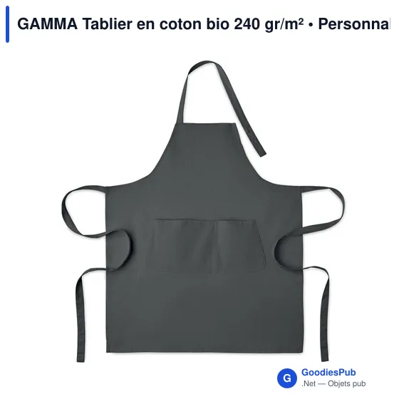 Tablier en coton bio personnalisable avec logo - GAMMA - Image 6