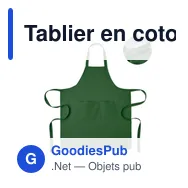 Tablier en coton bio personnalisable avec logo - GAMMA - Miniature 7