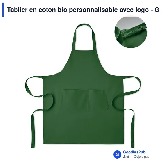 Tablier en coton bio personnalisable avec logo - GAMMA - Image 7
