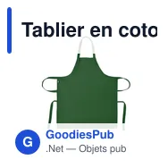 Tablier en coton bio personnalisable avec logo - GAMMA - Miniature 8
