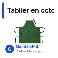 Tablier en coton bio personnalisable avec logo - GAMMA - Miniature 9