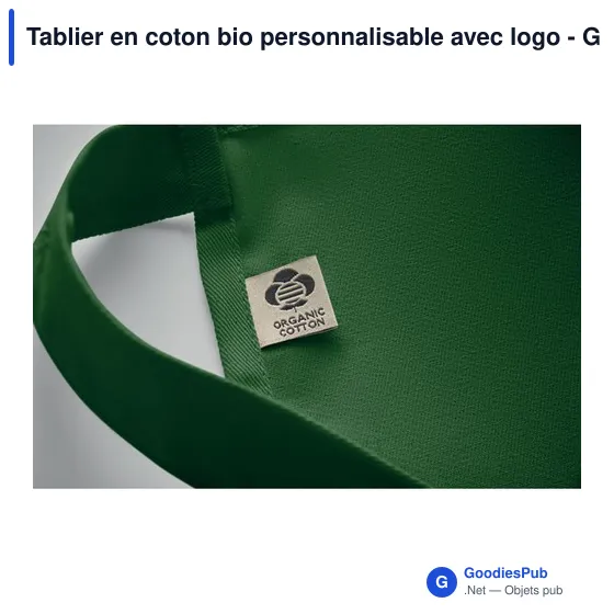 Tablier en coton bio personnalisable avec logo - GAMMA - Image 10