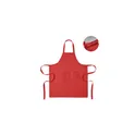 Variante rouge - Tablier en coton bio personnalisable avec logo - GAMMA