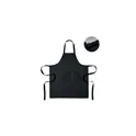 Variante noir - Tablier en coton bio personnalisable avec logo - GAMMA
