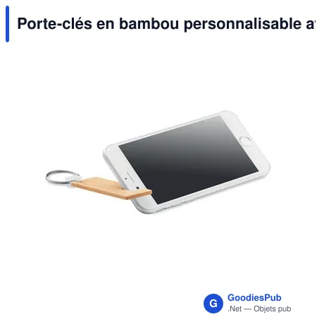 Porte-clés en bambou personnalisable avec logo pour entreprises