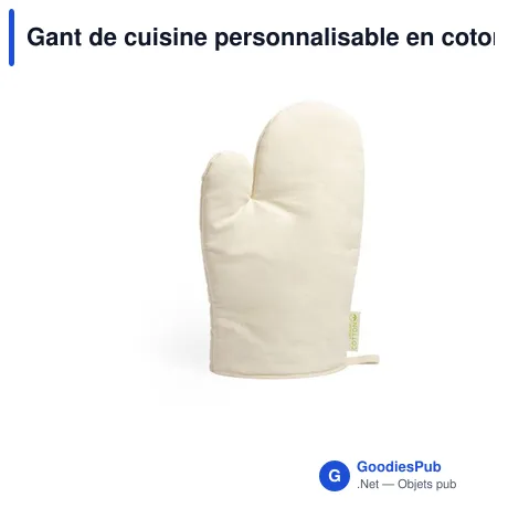 Gant de cuisine personnalisable en coton bio avec logo - Calen