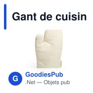 Gant de cuisine personnalisable en coton bio avec logo - Calen - Miniature 2