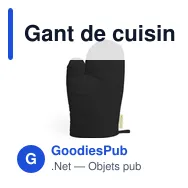 Gant de cuisine personnalisable en coton bio avec logo - Calen - Miniature 4