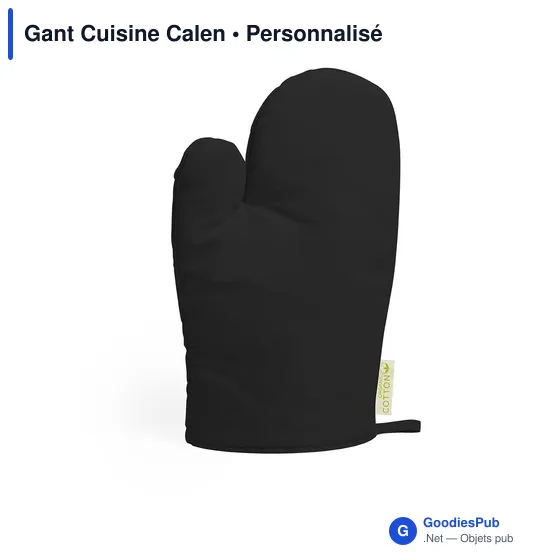 Gant de cuisine personnalisable en coton bio avec logo - Calen - Image 4