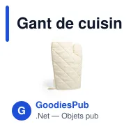 Gant de cuisine personnalisable en coton bio avec logo - Calen - Miniature 6