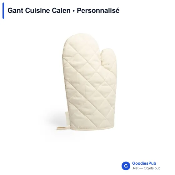 Gant de cuisine personnalisable en coton bio avec logo - Calen - Image 6