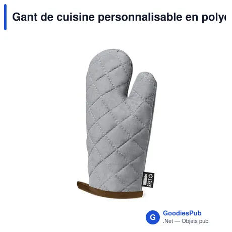 Gant de cuisine personnalisable en polyester recyclé avec logo
