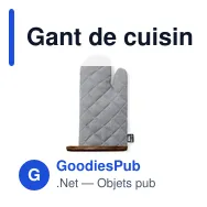 Gant de cuisine personnalisable en polyester recyclé avec logo - Miniature 3