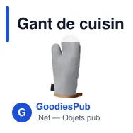 Gant de cuisine personnalisable en polyester recyclé avec logo - Miniature 4