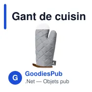 Gant de cuisine personnalisable en polyester recyclé avec logo - Miniature 5
