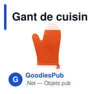 Gant de cuisine personnalisable Tosha avec logo - Miniature 1