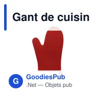 Gant de cuisine personnalisable Tosha avec logo - Miniature 2