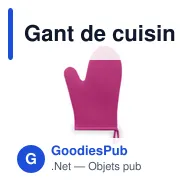 Gant de cuisine personnalisable Tosha avec logo - Miniature 4