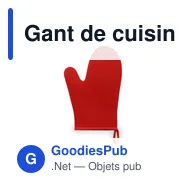 Gant de cuisine personnalisable Tosha avec logo - Miniature 7