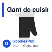 Gant de cuisine antidérapant en coton Elsie - Miniature 1