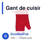 Gant de cuisine antidérapant en coton Elsie - Miniature 3