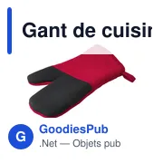 Gant de cuisine antidérapant en coton Elsie - Miniature 5