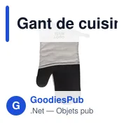 Gant de cuisine antidérapant en coton Elsie - Miniature 6