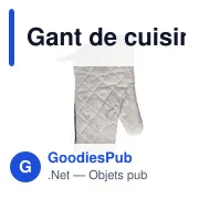 Gant de cuisine antidérapant en coton Elsie - Miniature 7