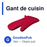 Gant de cuisine personnalisable avec logo - modèle MTIF83 - Miniature 1