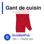 Gant de cuisine personnalisable avec logo - modèle MTIF83 - Miniature 2